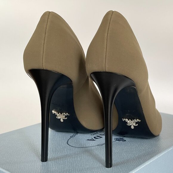 Prada Collection 1I228L Tessuto Tech Women's Green High Heel Stiletto pumps shoe - Picture 11 of 15